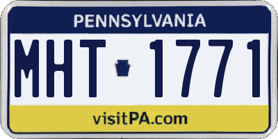 PA license plate MHT1771