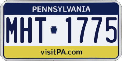 PA license plate MHT1775