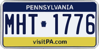 PA license plate MHT1776