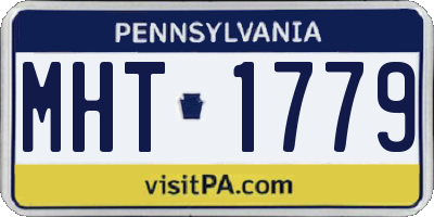 PA license plate MHT1779