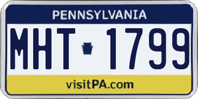 PA license plate MHT1799