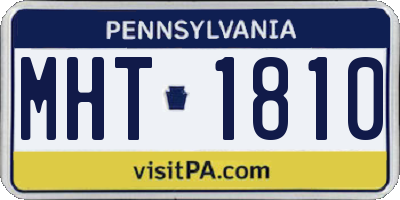 PA license plate MHT1810