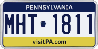 PA license plate MHT1811