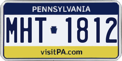 PA license plate MHT1812