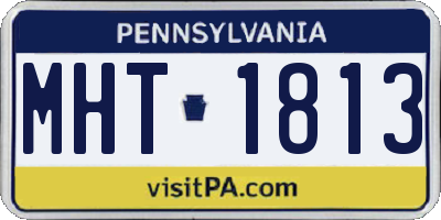 PA license plate MHT1813