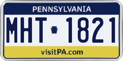 PA license plate MHT1821