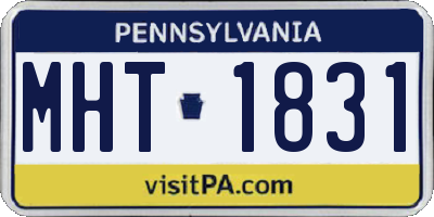 PA license plate MHT1831