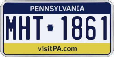 PA license plate MHT1861