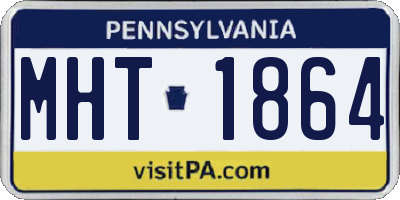 PA license plate MHT1864