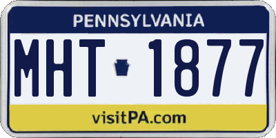 PA license plate MHT1877