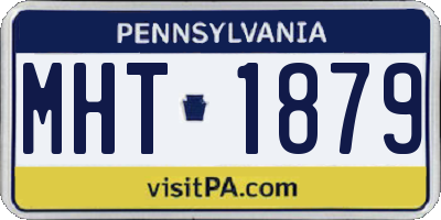 PA license plate MHT1879