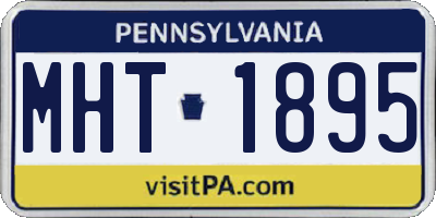 PA license plate MHT1895