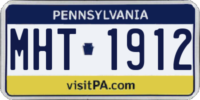 PA license plate MHT1912