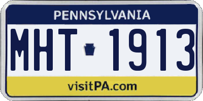 PA license plate MHT1913