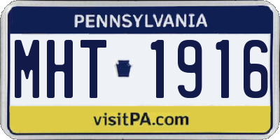 PA license plate MHT1916
