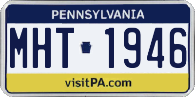 PA license plate MHT1946