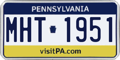 PA license plate MHT1951