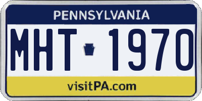PA license plate MHT1970