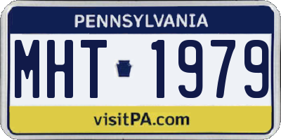 PA license plate MHT1979