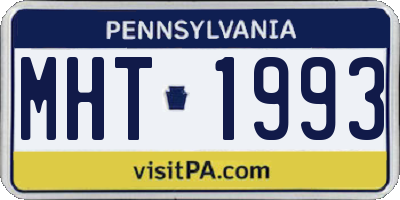 PA license plate MHT1993