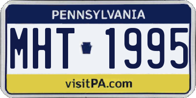 PA license plate MHT1995