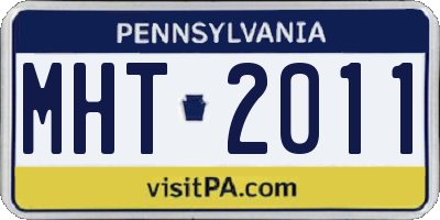 PA license plate MHT2011