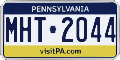 PA license plate MHT2044