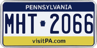 PA license plate MHT2066