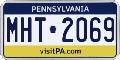PA license plate MHT2069