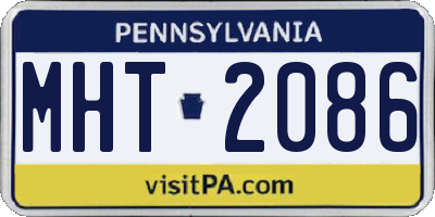 PA license plate MHT2086