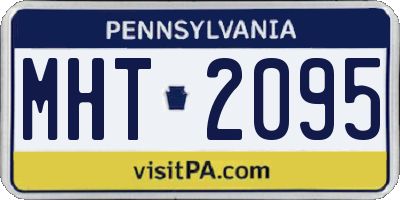 PA license plate MHT2095