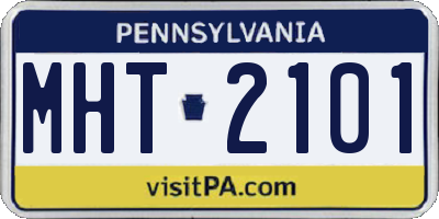PA license plate MHT2101