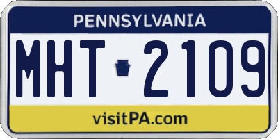 PA license plate MHT2109