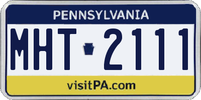 PA license plate MHT2111