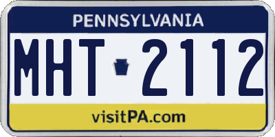 PA license plate MHT2112