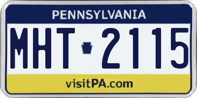 PA license plate MHT2115