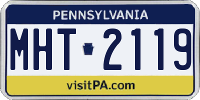 PA license plate MHT2119