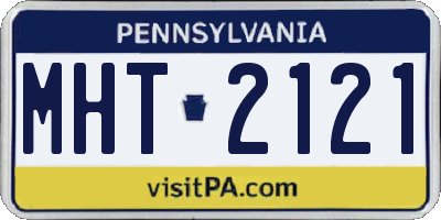 PA license plate MHT2121