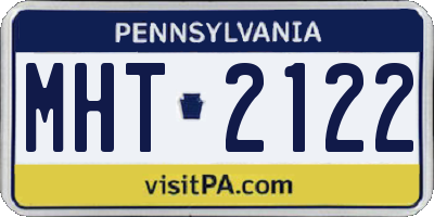 PA license plate MHT2122