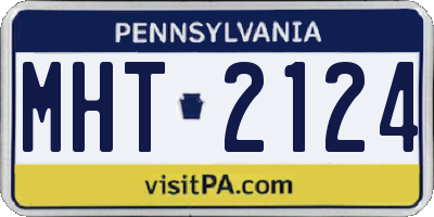 PA license plate MHT2124