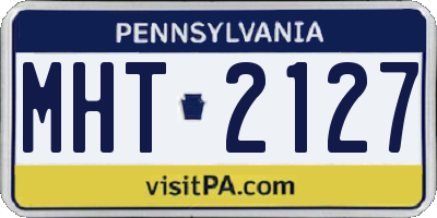 PA license plate MHT2127