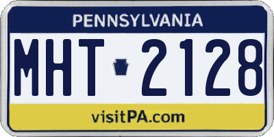 PA license plate MHT2128