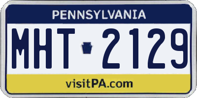 PA license plate MHT2129