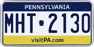 PA license plate MHT2130