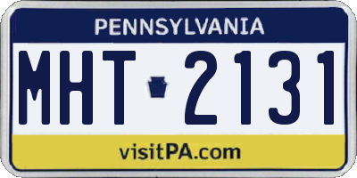 PA license plate MHT2131