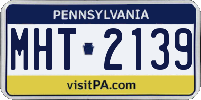 PA license plate MHT2139