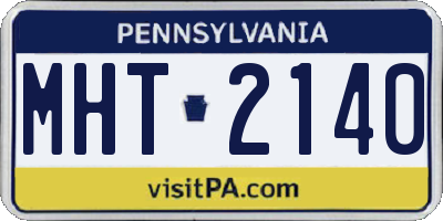 PA license plate MHT2140