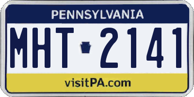 PA license plate MHT2141