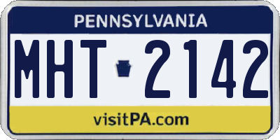 PA license plate MHT2142
