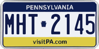 PA license plate MHT2145